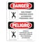 Signmission OSHA Sign, Non-Permit Confined Space Bilingual, 10in X 7in Rigid Plastic, 7" W, 10" H, Spanish OS-DS-P-710-VS-1498 - alternate 1